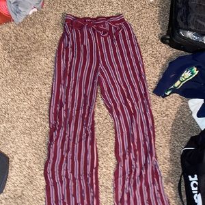 Pants red blue and white